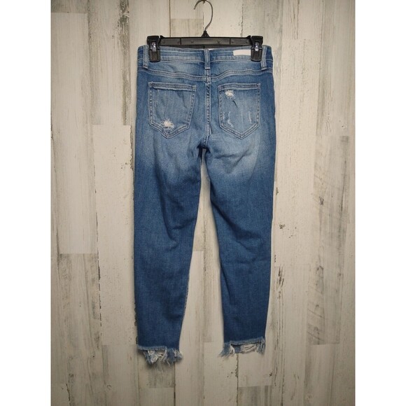 Cello Jeans Womens Size 3 Destroyed Cropped Cut Out Ankle Skinny - Picture 4 of 9